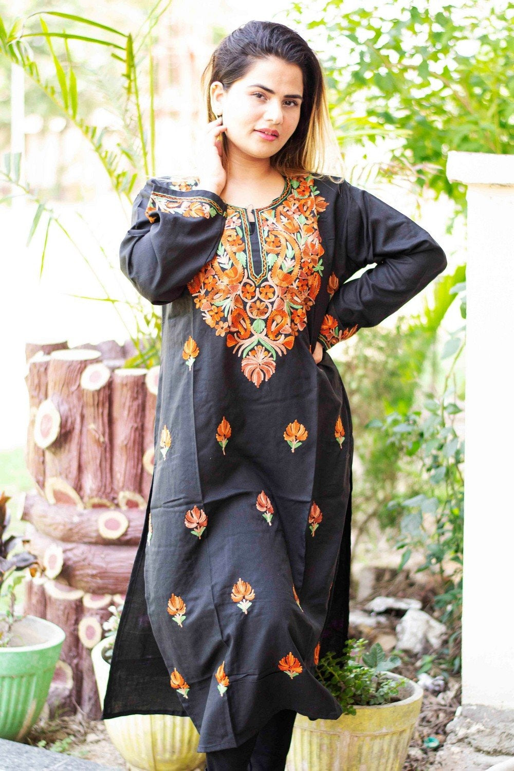 Black suit shop kurti design