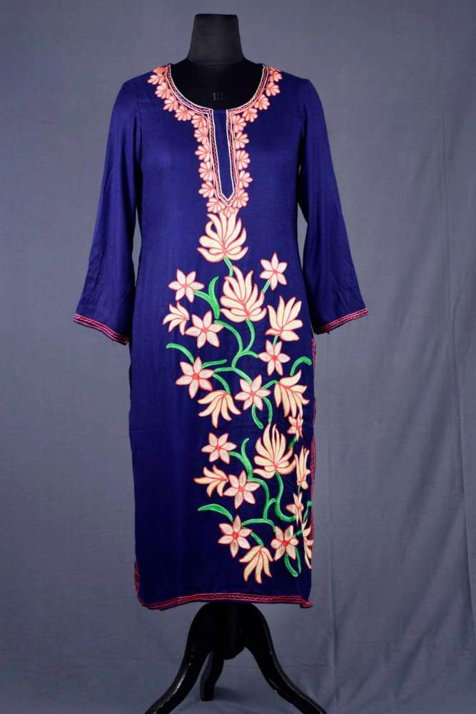 Embroidered hot sale woolen kurtis