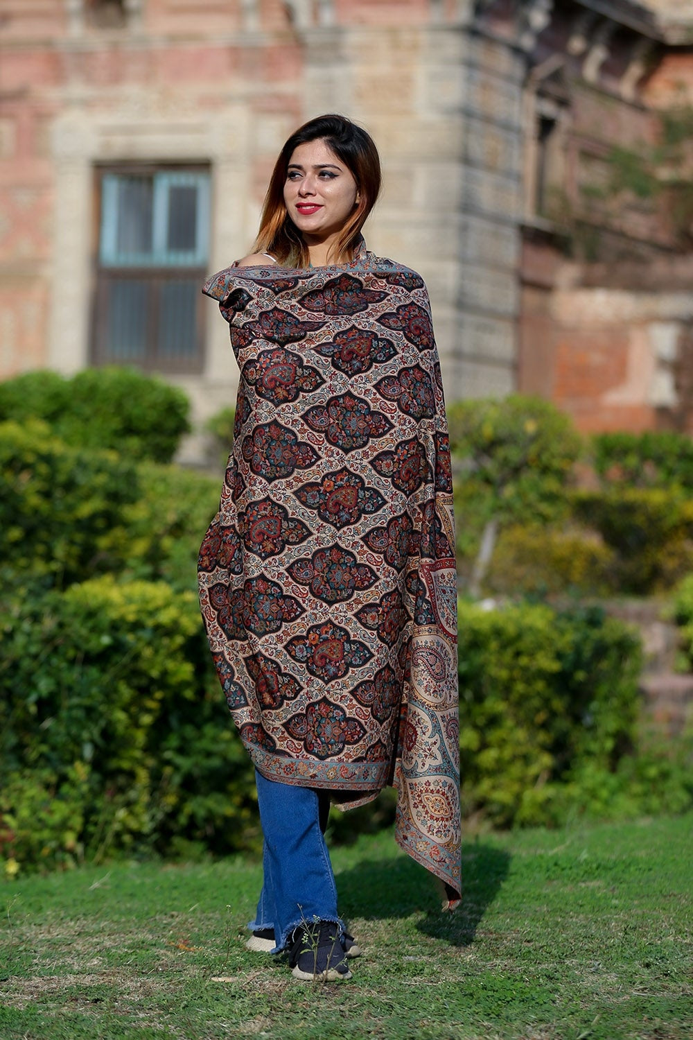 Shawl kurti sale designs