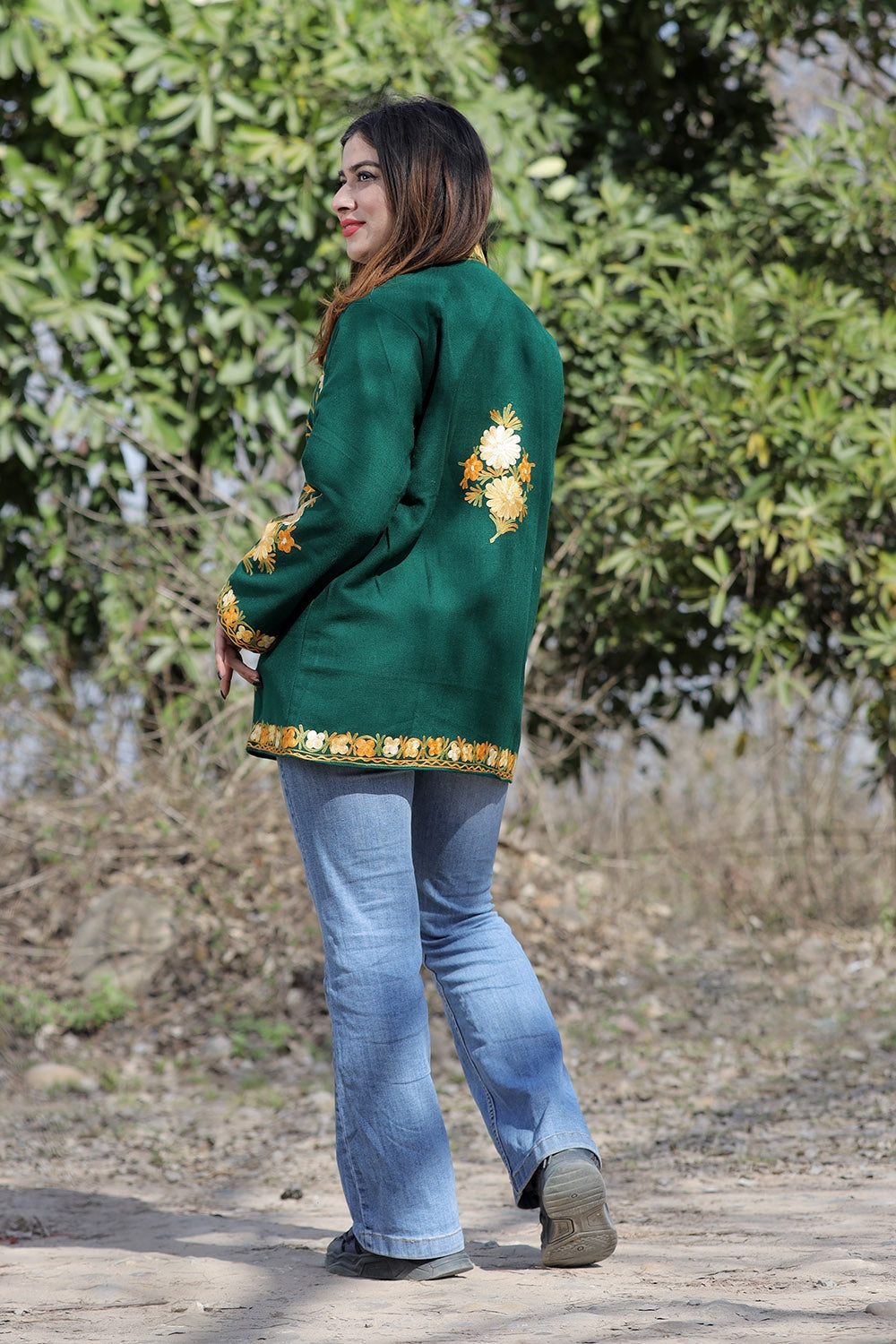 Buy Gold and Green Color Kurta Payjama With Jacket Online